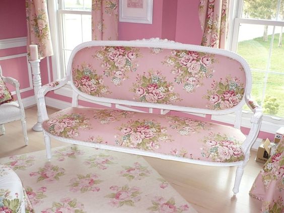 ผ้าแคนวาส ลายวินเทจ ดอกไม้ สำหรับตัดเย็บผ้าม่าน ผ้าหุ้มเบาะ ผ้าบุโซฟา ผ้าหมอนอิง ผ้าม่านลายวินเทจ เนื้อฝ้าย Cotton 100% เนื้อหนา