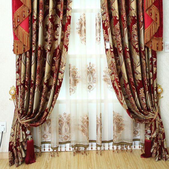 ผ้าม่านโปร่งลายปักและลายฉลุ สวยอลังการ เหมาะกับการตกแต่งแนวหรูหรา