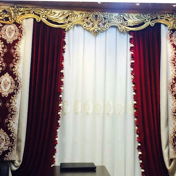 ผ้าม่านสวยด้วยกล่องผ้าม่าน แกะสลัก