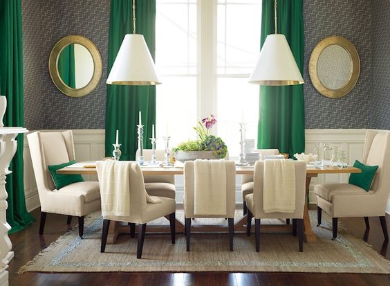 ผ้าม่านเขียว สวย แรงเสน่ห์