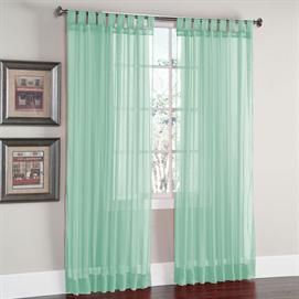 ผ้าม่านโปร่งคอกระเช้า เขียว