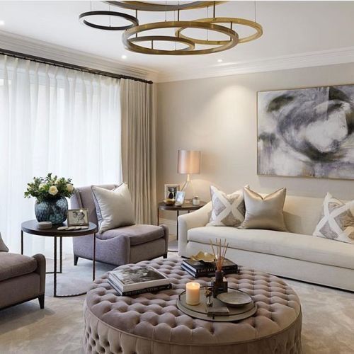 Curtains in modern living room