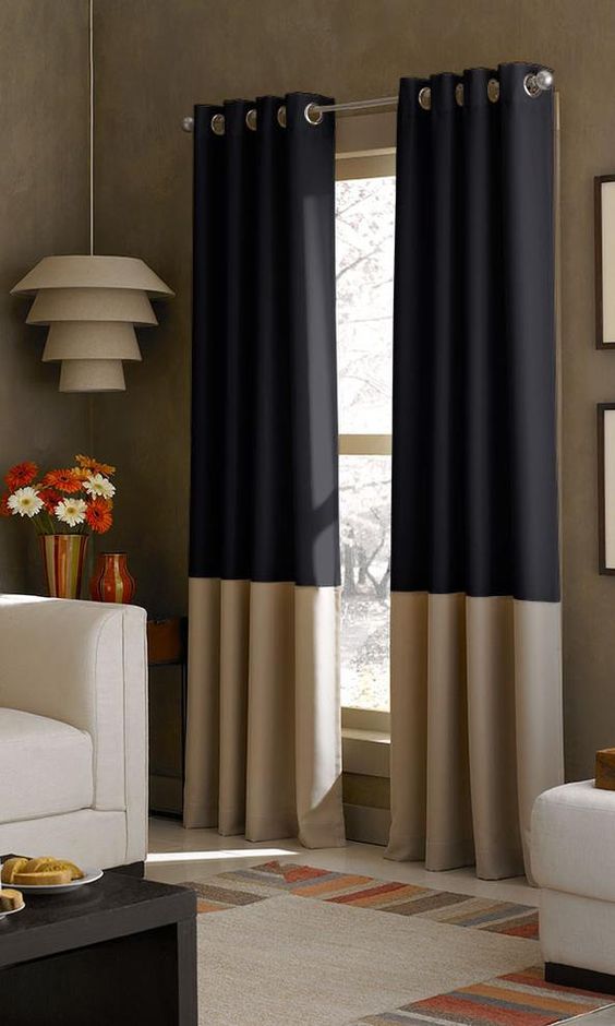 curtains two tone