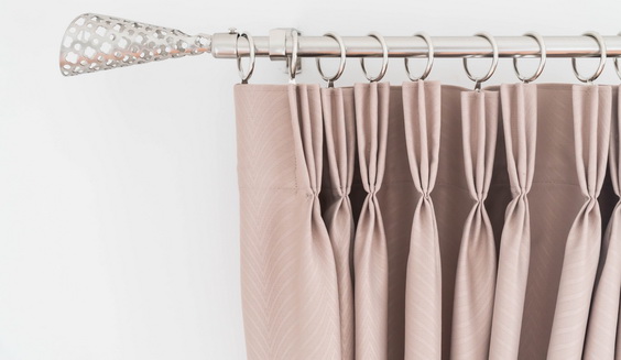 ผ้าม่านจีบ รางโชว์ สีเงินสวยหรู