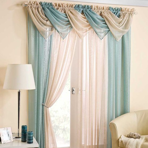 ผ้าม่าน diy สลับสองสี