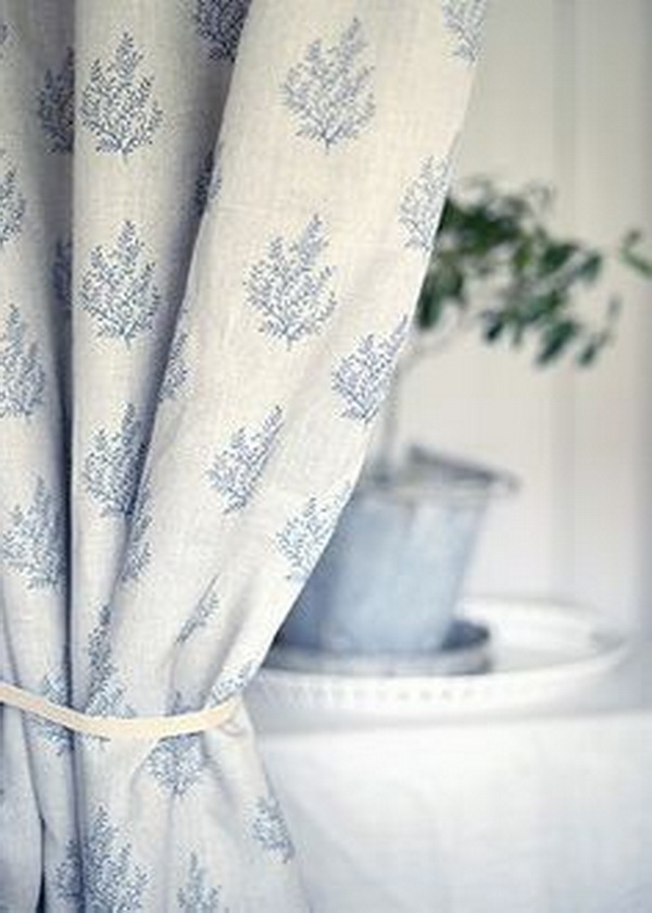 ตกแต่งผ้าม่านสวย สีฟ้า น้ำเงิน สวยงาม เสน่ห์ธรรมชาติ