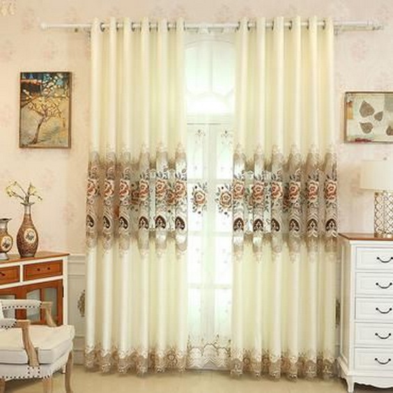 ผ้าม่านลายปักสวยงาม