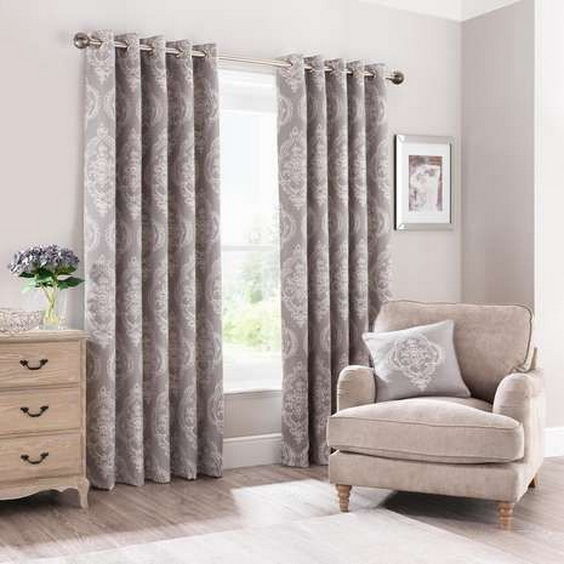 ผ้าม่านตาไก่สีเทาอ่อน