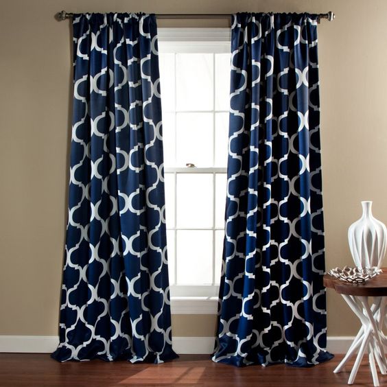 ตกแต่งผ้าม่านสวย สีฟ้า น้ำเงิน สวยงาม เสน่ห์ธรรมชาติ