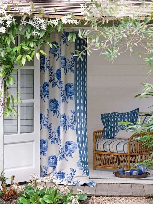 ตกแต่งผ้าม่านสวย สีฟ้า น้ำเงิน สวยงาม เสน่ห์ธรรมชาติ