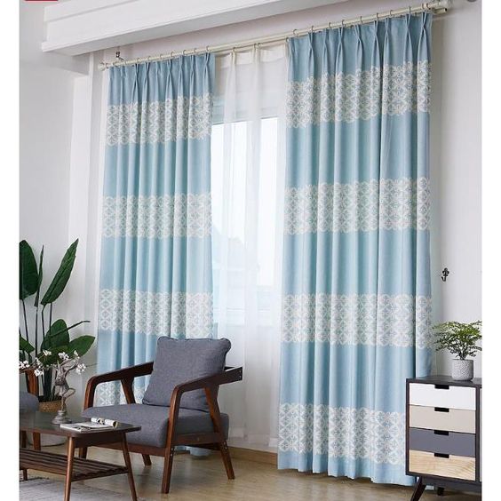 ตกแต่งผ้าม่านสวย สีฟ้า น้ำเงิน สวยงาม เสน่ห์ธรรมชาติ