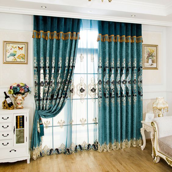 ตกแต่งผ้าม่านสวย สีฟ้า น้ำเงิน สวยงาม เสน่ห์ธรรมชาติ