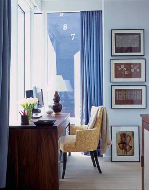 ตกแต่งผ้าม่านสวย สีฟ้า น้ำเงิน สวยงาม เสน่ห์ธรรมชาติ