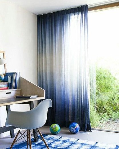 ตกแต่งผ้าม่านสวย สีฟ้า น้ำเงิน สวยงาม เสน่ห์ธรรมชาติ