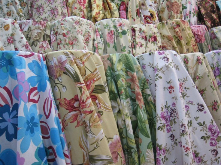 ผ้าวินเทจ แคนวาส เนื้อหนา ผ้าม่าน ตกแต่ง