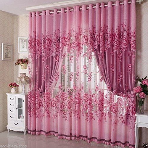 ผ้าโปร่งลายปัก สีชมพู