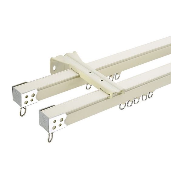 รางไมโคร คู่ สำหรับผ้าม่านทึบและผ้าม่านโปร่ง