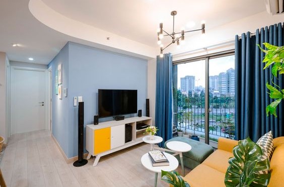 ตกแต่งผ้าม่านสวย สีฟ้า น้ำเงิน สวยงาม เสน่ห์ธรรมชาติ