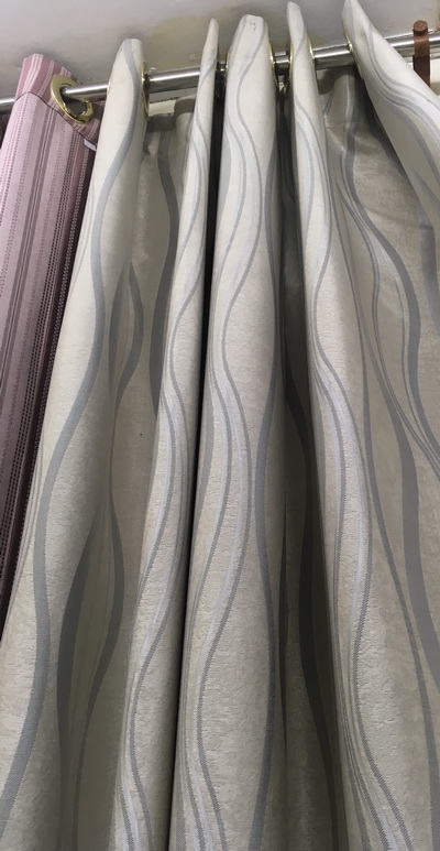 gray wavy curtains