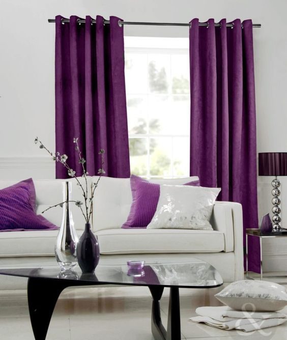 ผ้าม่านสีม่วง เก๋ไก๋ น่ารัก สุดฟิน