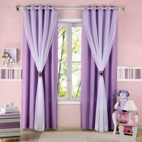 ผ้าม่านสีม่วง พาสเทล