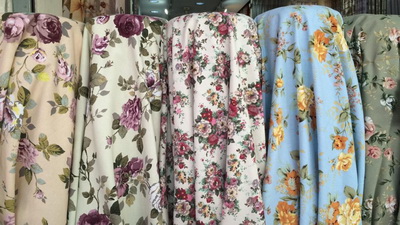 ผ้าทำม่าน ลายดอกไม้ วินเทจ ตัวอย่างผ้าม่านสวยๆ