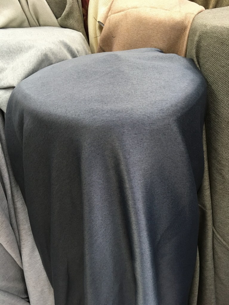 ผ้าหุ้มเบาะซาติน เนื้อหนาพิเศษ หน้ากว้างพิเศษ สีเทาเข้ม